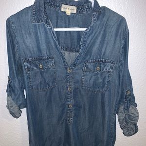 Anthro Cloth and Stone Denim Shirt